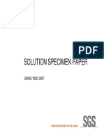 Specimen Paper