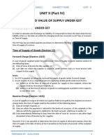 Unit II - Part IV - Revised - Time and Value of Supply 04-08-2021