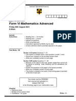 Sydney Grammar 2021 Math Adv Trials