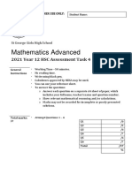 ST George Girls 2021 Maths Adv Trials