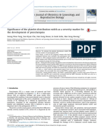 Significance of The Platelet Distribution Width As A Severity Marker For The Development of Preeclampsia