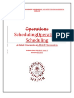 Operations Schedulingoperations Scheduling: A Brief Discussiona Brief Discussion