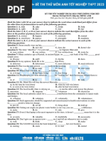 Đề phát triển minh họa Tiếng Anh 2023 Bộ 2 - Đề số 16 - HS