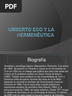 Umberto Eco y La Hermenéutica