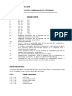 HUC Program Grading Scheme