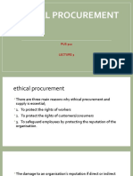 Ethical Procurement Lecture 3