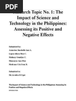 The Impact of Science and Technology in The Philippines Sts