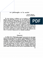 Le Philosophe Et La Société: G B Université D'Aix-Matseilie