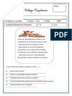 Avaliação Bimestral de Português 1°