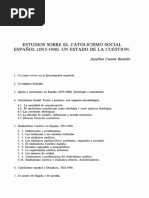 Estudios Sobre El Catolicismo Social Espanol (-) - Cuesta Bustillo