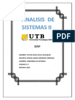 Nombre: Victor Hugo Achu Velasquez Docente: Miguel Angel Mendoza Terrazas Carrera: Ingenieria de Sistemas Paralelo: A GESTION: 2023