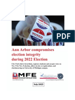 Michigan Fair Elections Ann Arbor Report 2022