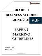 Grade 11 Business Studies BS Paper 2 June Exam MEMO 2023 DAN COE 2bpe9c