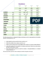 Arabic Vs Arabic A Dialect Sampler Numbers