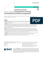 Independent Risk Factors of Acute Kidney Injury Among Patients Receiving Extracorporeal Membrane Oxygenation