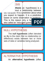 Hypothesis Statistical Test and Research Proposal