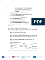 Transformation of Sentences Class 11