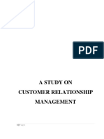 Final A Study On Customer Relationship Management - Signware Technologies (With 5 SPSS) 110 Samples (Updated) Best Final