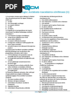 QCM de Neurologie: Accidents Vasculaires Cérébraux