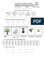 Evaluacion Vocales Grado Primero Dos 2023