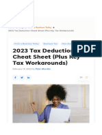 2023 Tax Deduction Cheat Sheet and Loopholes