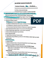 Requisitos para Licencia de Contrucción