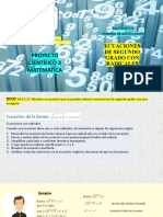 Proy 3 Sem 4 Ecuaciones de Segundo Grado Con Radicales 1bgu