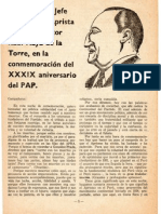 Discurso Víctor Raúl Haya de La Torre Por El 39 Aniversario Del Partido Aprista Peruano