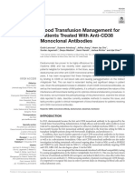 Blood Transfusion Management For Patients Treated With Anti-CD38 Monoclonal Antibodies