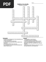 Crucigrama Resuelto, Tecnicas de Estudio