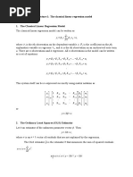 The Classical Linear Regression and Estimator