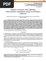 Impulse Generator & Lightning Characteristics Simulation Using PSpice