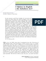 Kumaravadivelu, 2016 - The Decolonial Option in English - Can The Subaltern Act (Q)