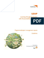 LEAP Programme Project Reporting Guidelines