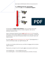 La Négation Littéraire. POINT, GUÈRE