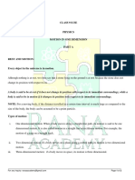 Class 9 Icse - Motion in One Dimension - Part A - Rest and Motion