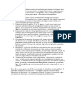 A Eletroforese de Hemoglobina É Uma Técnica Utilizada para Separar Os Diferentes Tipos de Hemoglobina Presentes em Uma Amostra de Sangue