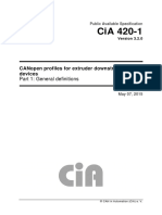 Canopen Profiles For Extruder Downstream Devices: Part 1: General Definitions