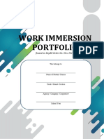 Work Immersion Portfolio Based On Deped