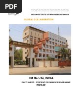 IIM Ranchi, INDIA: Global Collaboration