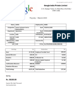 Payslip - March 2023: Google India Private Limited