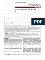 A Civilian Perspective On Ballistic Trauma and Gunshot Injuries