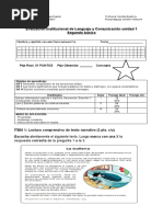 PRUEBA LENGUAJE Institucional Caro Duarte 2 Basico