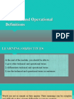 Technical and Operational Definitions