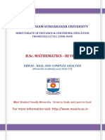 Manonmaniam Sundaranar University: B.Sc. Mathematics - Iii Year