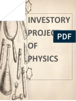 Physics Investigatory Project Class 12 D