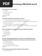 Research Methodology (RM) Solved MCQs (Set-9)