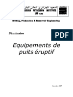 Equipements de Puits Éruptif.