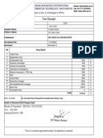 Academic Fee Receipt