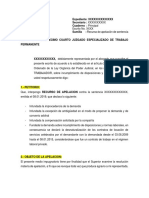 Modelo Apelación de Sentencia de Primera Instancia